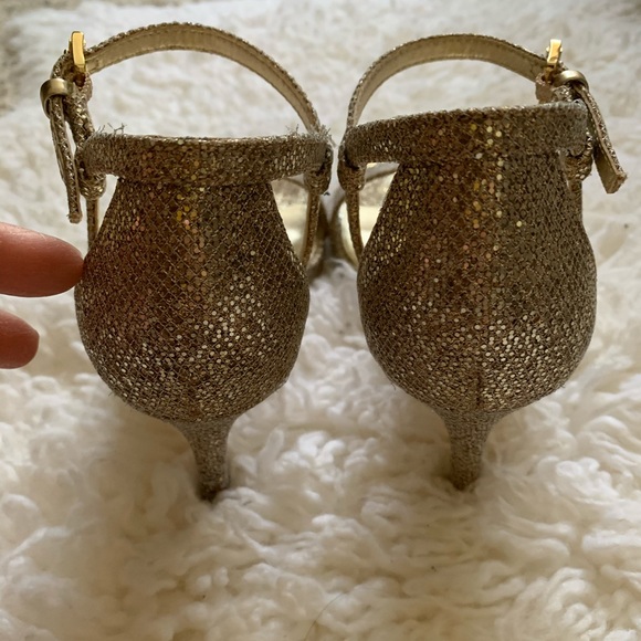 GOLD GLITTER MICHAEL KORS HEELS - Picture 3 of 6